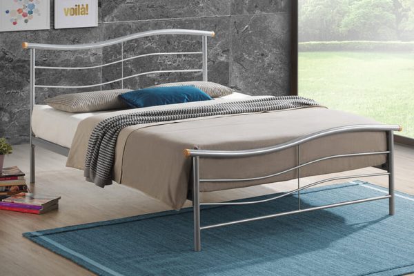 Time Living Waverley Silver Bed Frame Double | Bed Sava