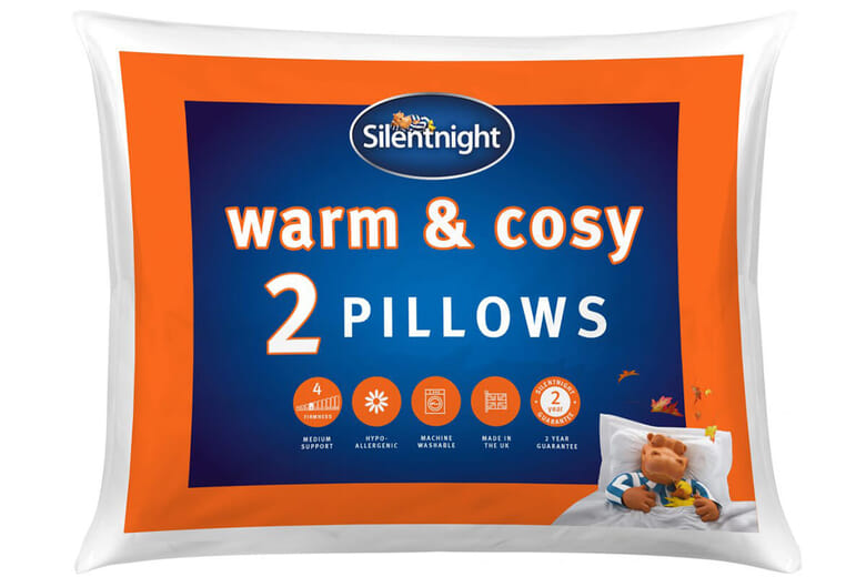 Silentnight Warm & Cosy Pillow Twin Pack, Pillow