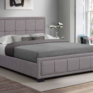 Birlea Hannover Grey Fabric Bed King Size | Bed Sava