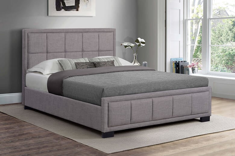 Birlea Hannover Grey Fabric Bed, King Size