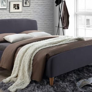 Time Living Geneva Dark Grey Bed Frame King Size | Bed Sava
