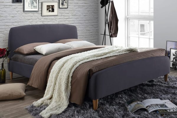 Time Living Geneva Dark Grey Bed Frame King Size | Bed Sava