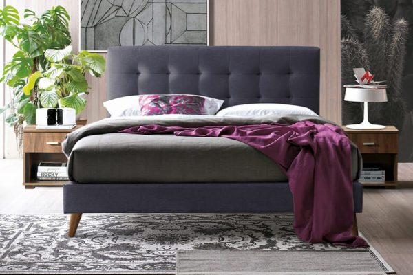 Time Living Novara Dark Grey Bed Frame Double | Bed Sava