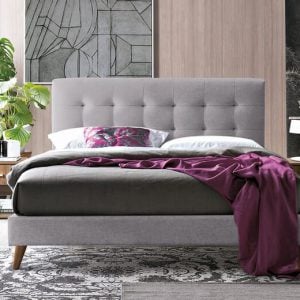 Time Living Novara Light Grey Bed Frame Double | Bed Sava
