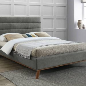 Time Living Mayfair Light Grey Bed Frame Double | Bed Sava