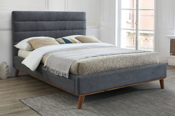 Time Living Mayfair Dark Grey Bed Frame Double | Bed Sava