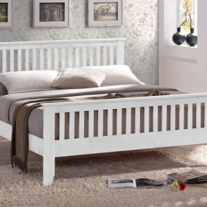 Time Living Turin White Bed Frame Single | Bed Sava