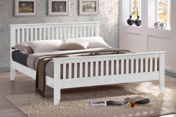 Time Living Turin White Bed Frame Single | Bed Sava