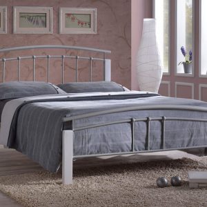 Time Living Tetras White Bed Frame Single | Bed Sava