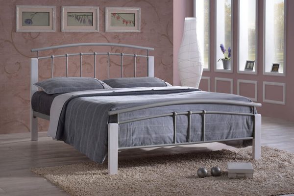 Time Living Tetras White Bed Frame Single | Bed Sava