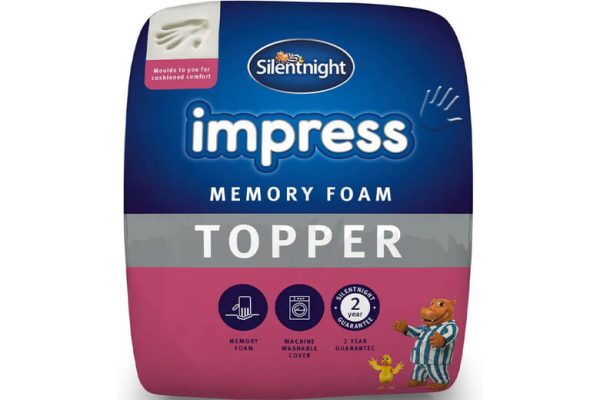 Silentnight Impress Memory Foam Mattress Topper 5cm Single | Bed Sava