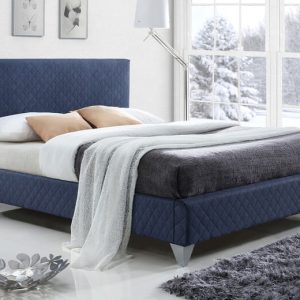 Time Living Brooklyn Blue Bed Frame King Size | Bed Sava