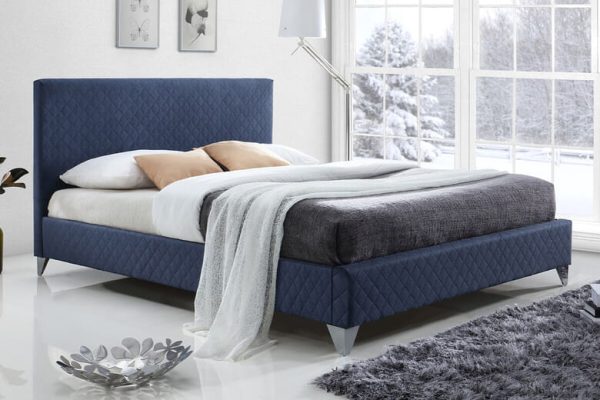 Time Living Brooklyn Blue Bed Frame King Size | Bed Sava