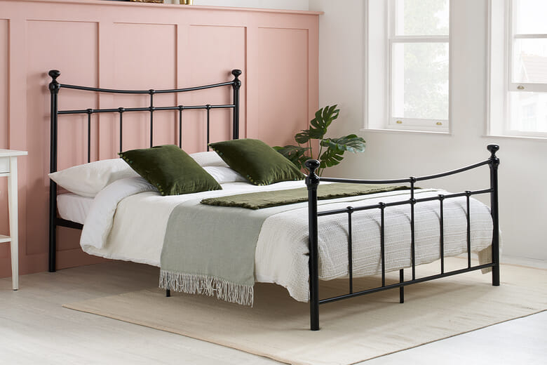 Birlea Emily Black Bed, Small Double