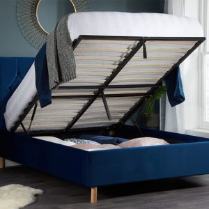 Birlea Loxley Blue Ottoman Bed Small Double | Bed Sava