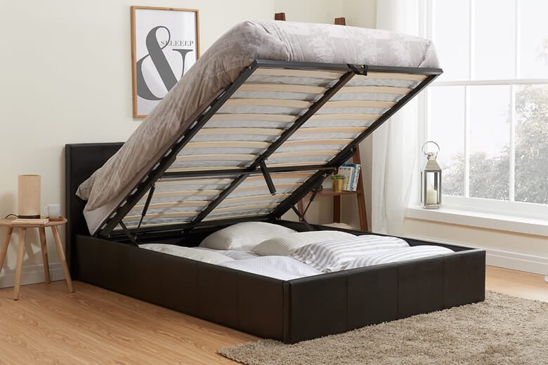 Birlea Berlin Brown Ottoman Bed, Double