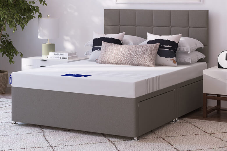 Coolflex Essentials Foam Mattress + Premium Divan Bed Linen Graphite No Storage Small Single | Bed Sava