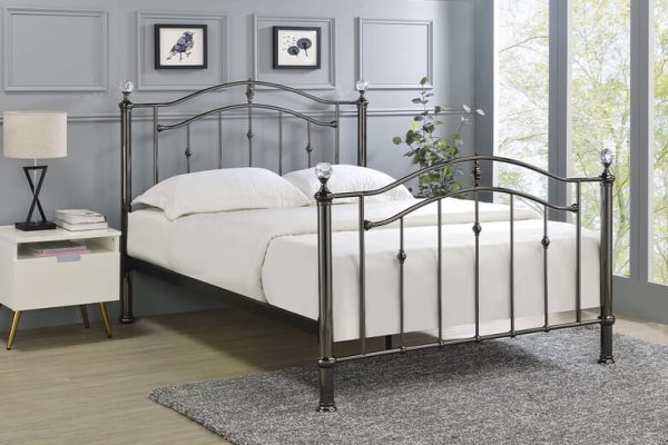 Prague Metal Bed Limelight Chrome Double | Bed Sava