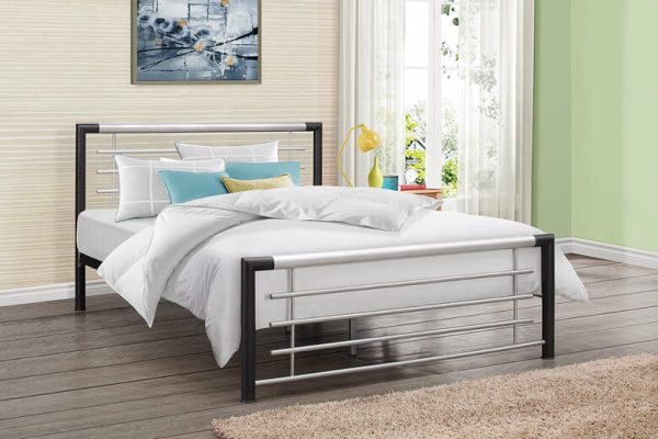 Birlea Faro Metallic Bed Double | Bed Sava