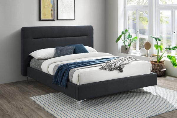 Birlea Finn Black Fabric Bed Double | Bed Sava