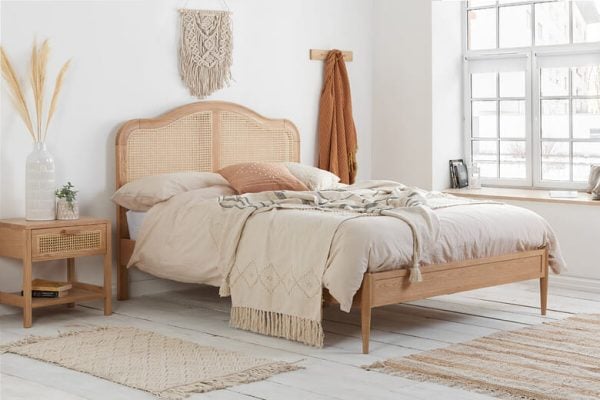 Birlea Leonie Rattan Oak Bed King Size | Bed Sava