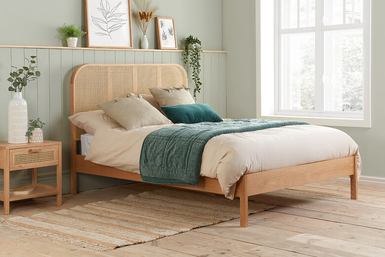Birlea Margot Rattan Oak Bed, Super King