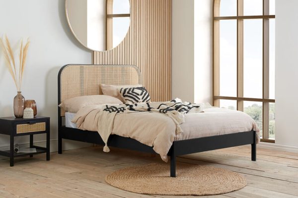 Birlea Margot Rattan Black Bed King Size | Bed Sava