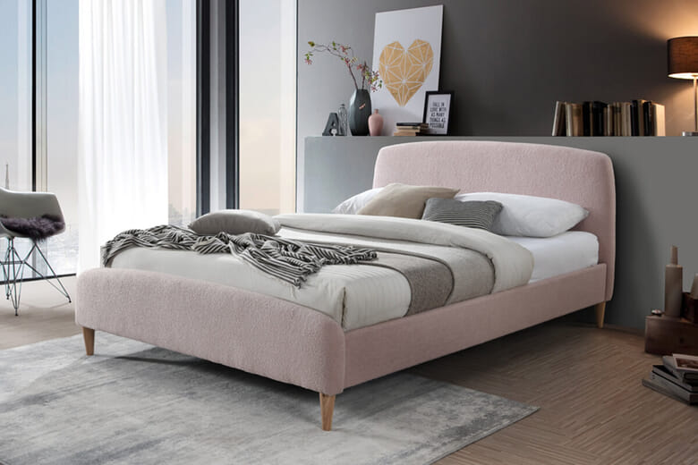 Birlea Otley Pink Fabric Bed, Double