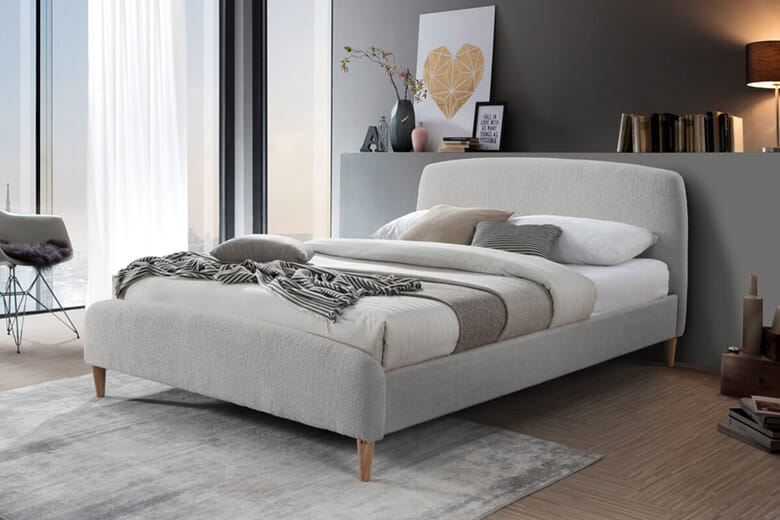 Birlea Otley Grey Fabric Bed, Double