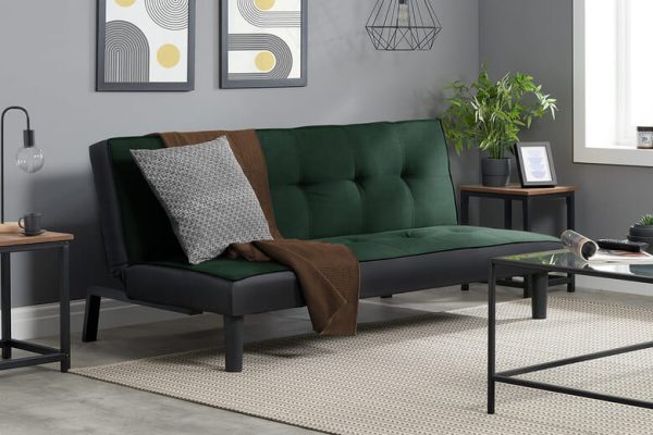 Birlea Aurora Emerald Green Velvet Sofa Bed Sofa Bed | Bed Sava