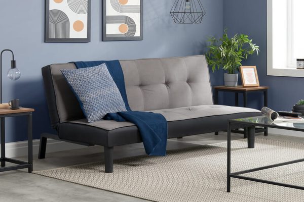 Birlea Aurora Grey Velvet Sofa Bed Sofa Bed | Bed Sava