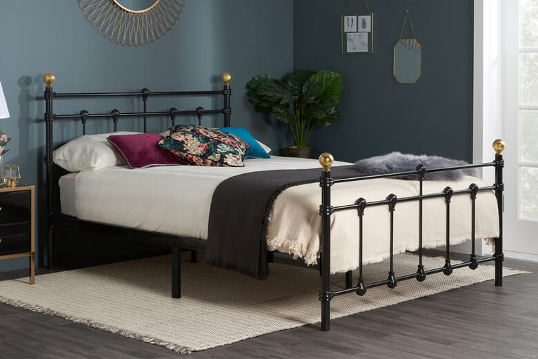 Birlea Atlas Metal Bed, Birlea_Cream Metallic, Small Double