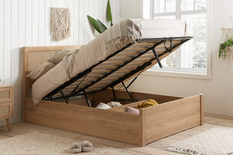 Birlea Croxley Rattan Ottoman Bed, Double