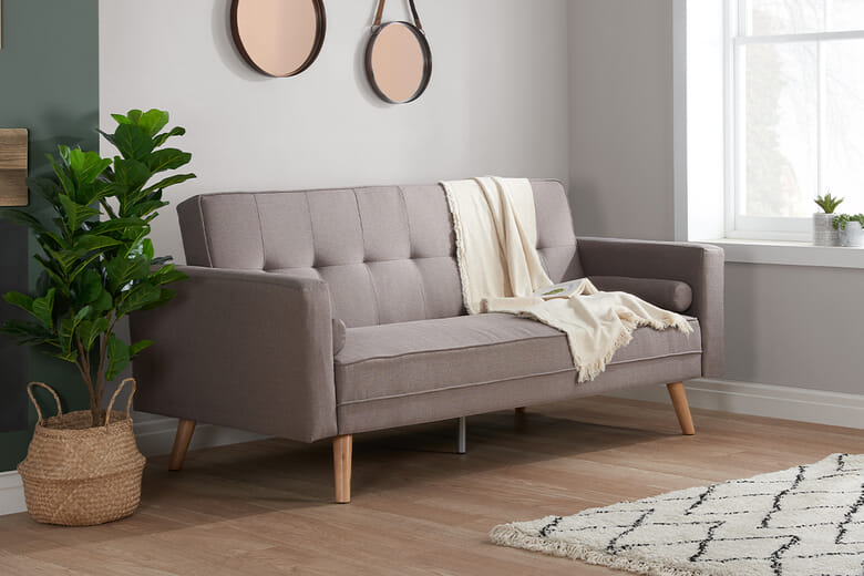Birlea Ethan Grey Large Sofa Bed, Sofa Bed