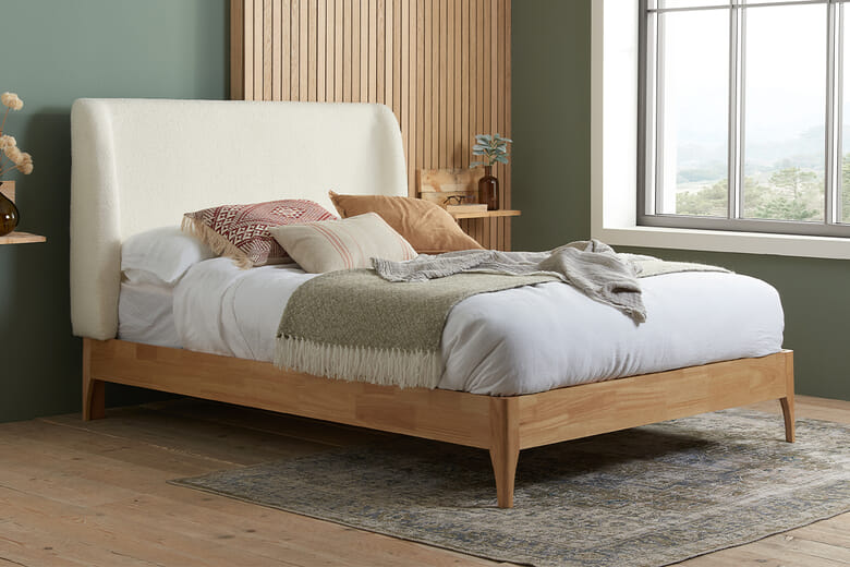 Birlea Halfden Fabric Boucle Bed, Double