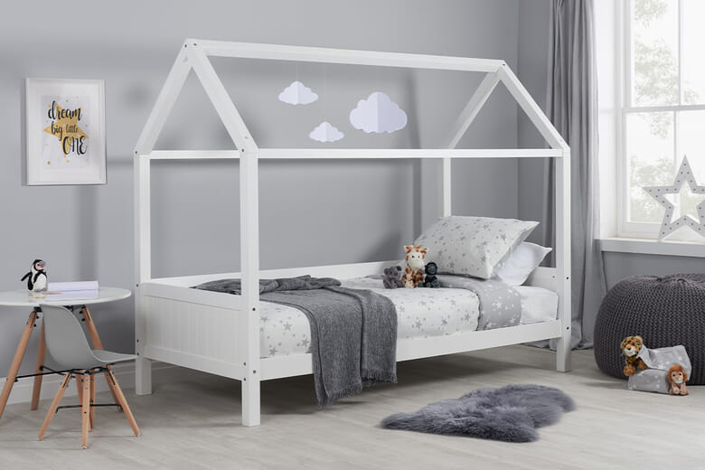 Birlea Home Kids Bed, Birlea_Grey Coated Pine, Single