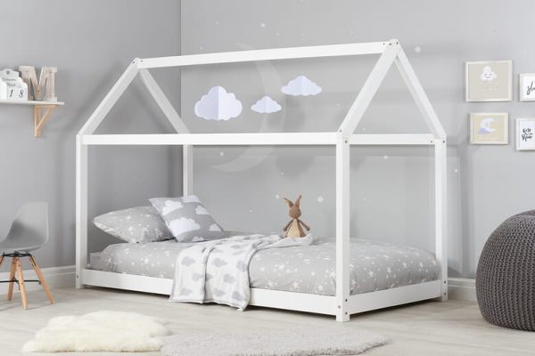 Birlea House Kids Bed Birlea White Coated Pine Single | Bed Sava