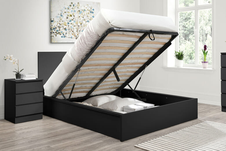 Birlea Oslo Wooden Ottoman Bed, Birlea_Grey, Double
