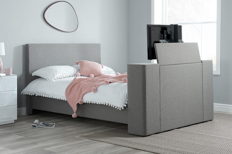 Birlea Plaza Grey TV Bed, Double