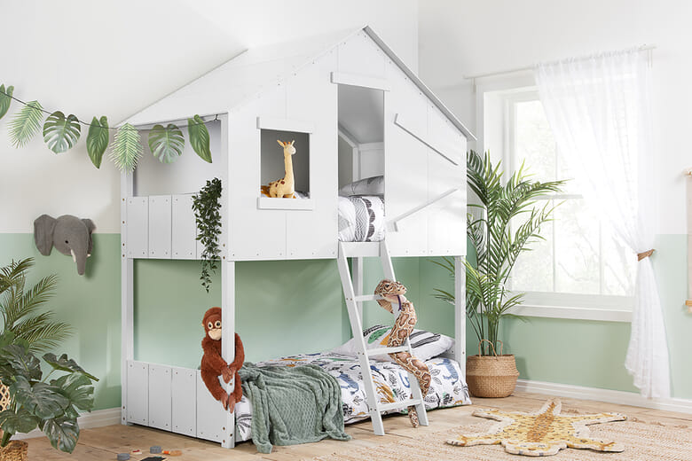 Birlea Safari Kids Bunk Bed, Birlea_Grey Coated Pine, One Size
