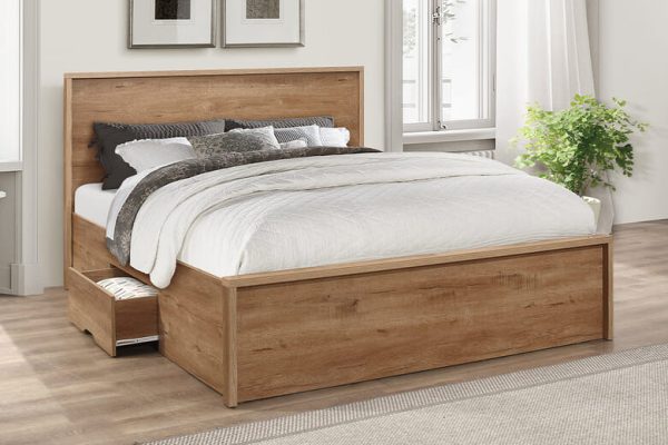 Birlea Stockwell Rustic Storage Bed Double | Bed Sava