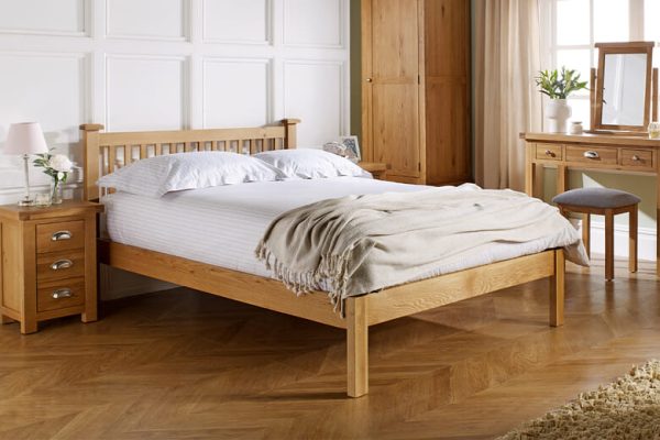 Birlea Woburn Oak Bed Double | Bed Sava