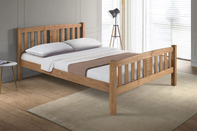 Valentina Wooden Bed, Double