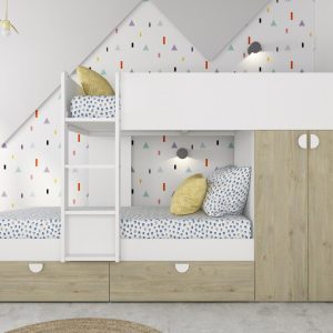 Wren Bunk Bed with Storage  30 Single  White | Bed Sava