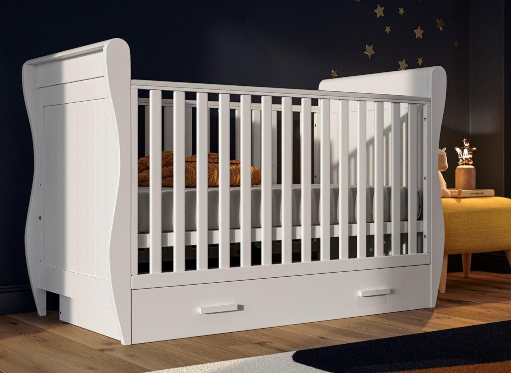 Dreams Wooden Sleigh Cot Bed - White