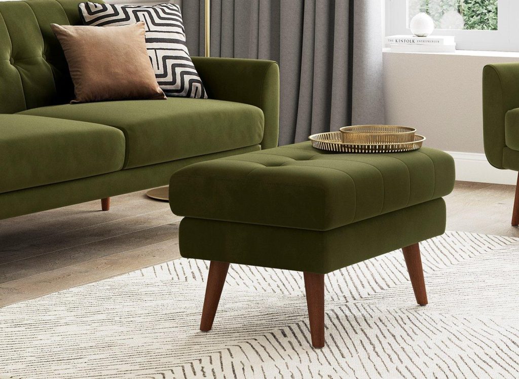 Gallway Footstool - Blue