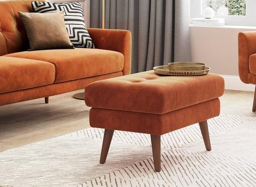 Gallway Footstool - Orange