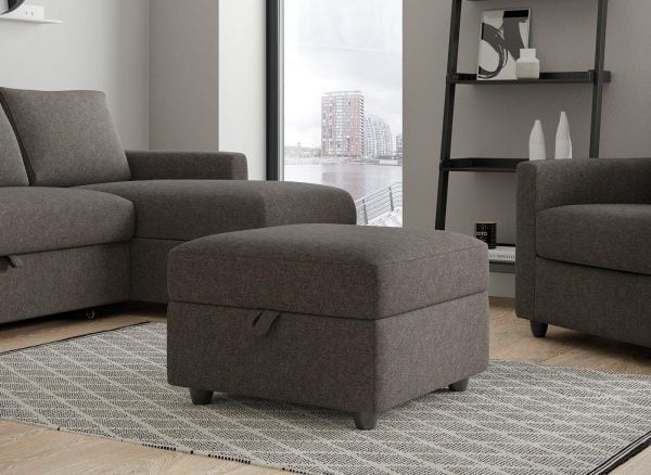 Limerick Footstool  Grey | Bed Sava
