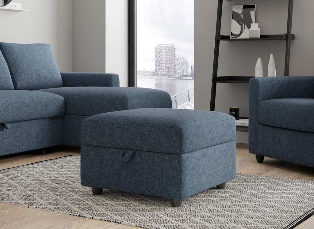 Limerick Footstool - Blue