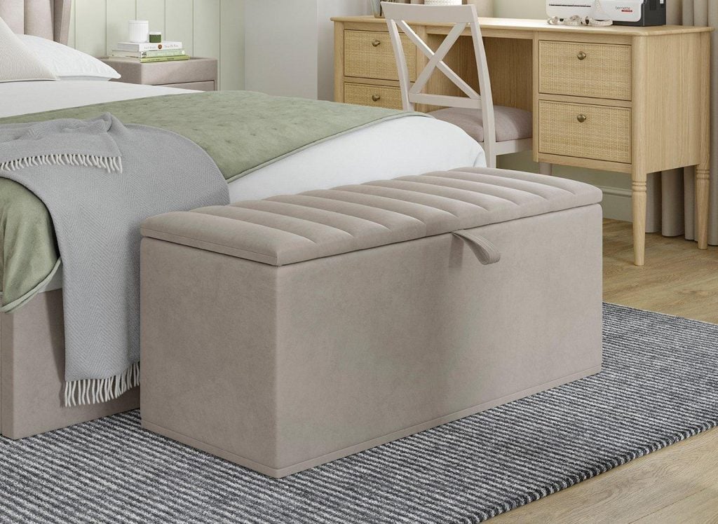 Octavia Upholstered Blanket Box - Grey